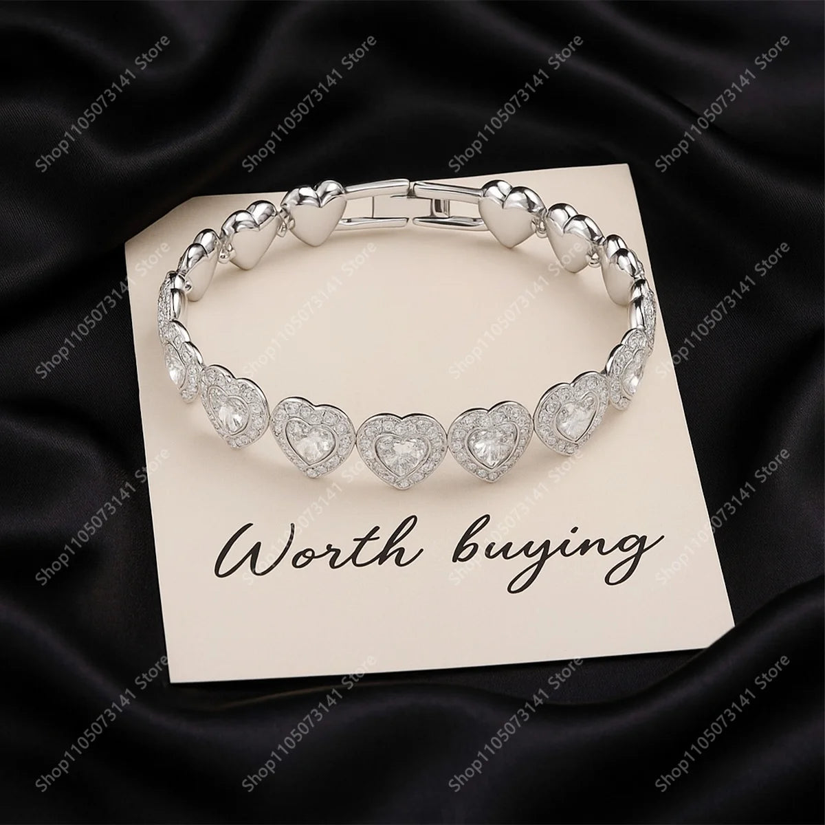 Fashionable and luxurious zircon bracelet, perfect for gatherings and parties, versatile jewelry - birthday gift