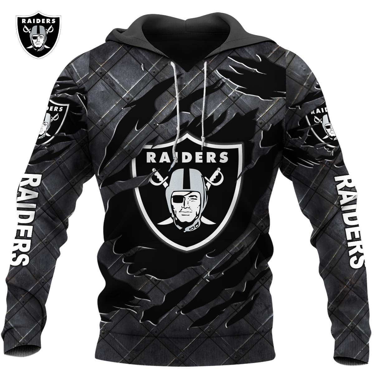 Las Vegas Raiders Black Metal Design Shirt