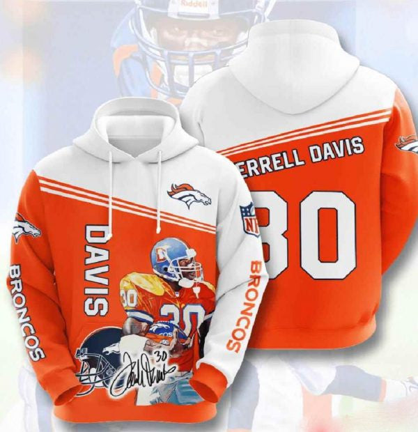 Nfl Denver Broncos 3d Hoodie Davis