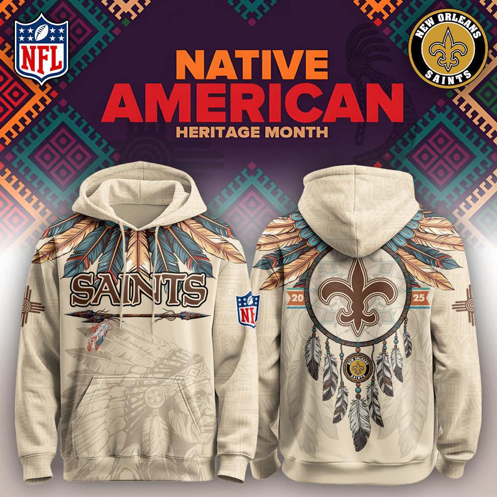NO Saints-Native American Heritage Month Limited Editions Hoodie